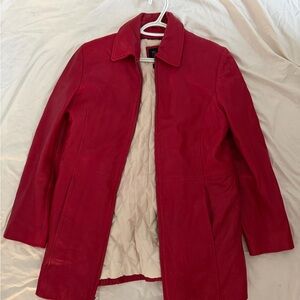 Wilsons Leather Pelle Studio Women's Bold Red Leather Jacket